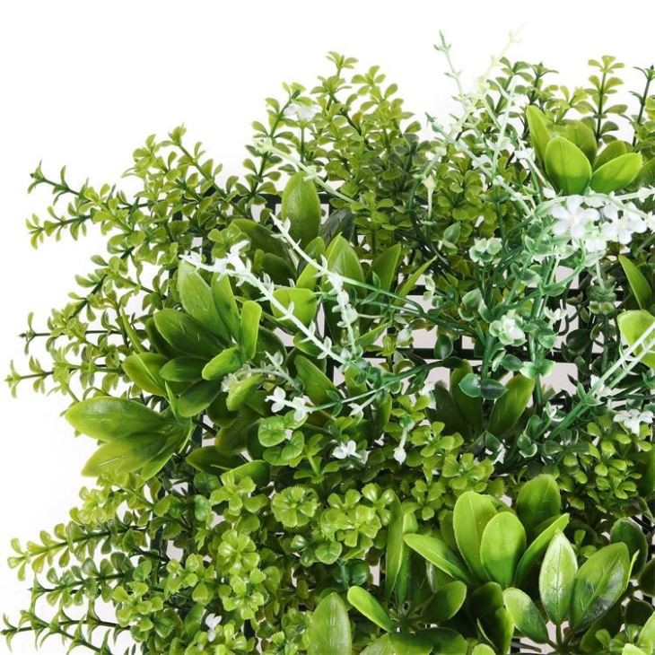 Artificial Boxwood Hedge Turf Grass For Wall Decoration