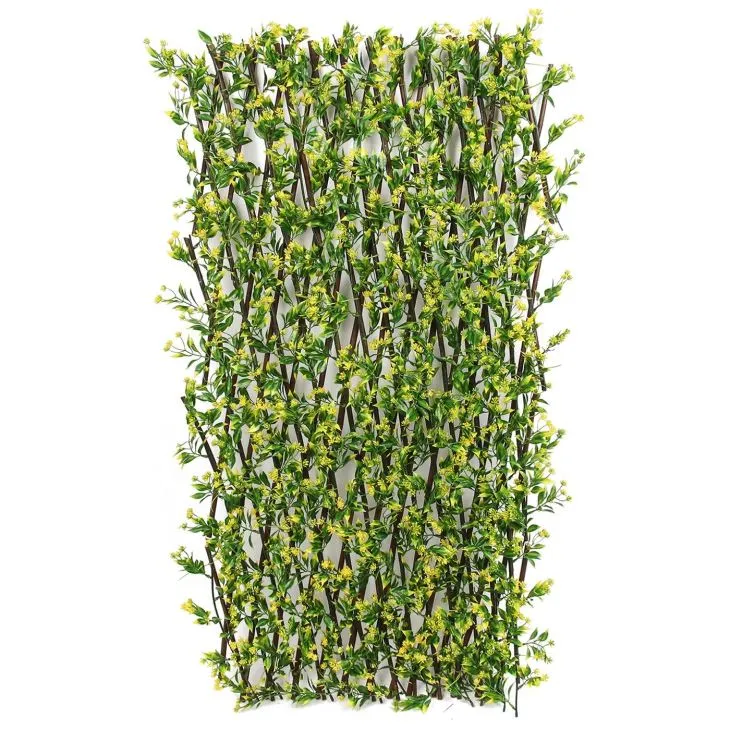 Artificial Garden Wood Extendable Fence