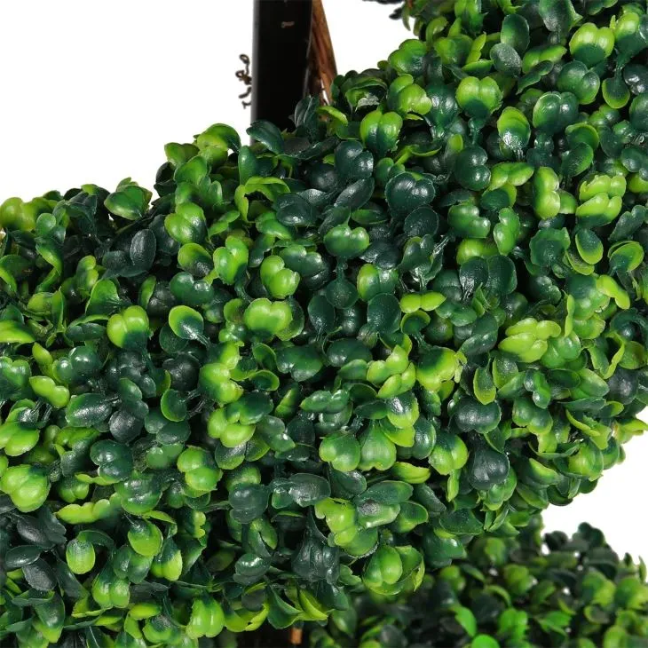 Artificial Grass Boxwood Spiral Topiary Tree